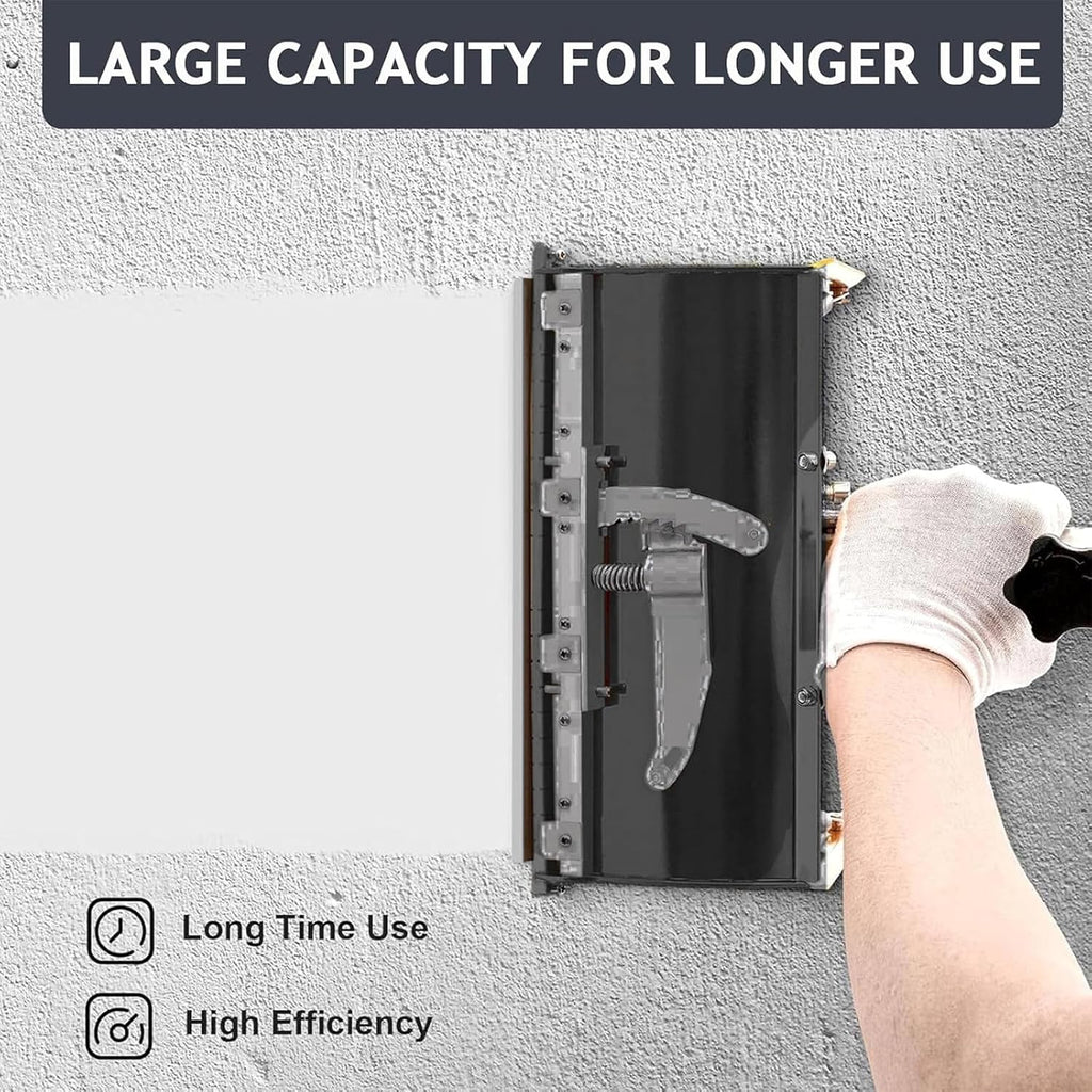 Professional Drywall Finishing Kit - 8/10/12 Inch Taping Tools with Large Capacity Putty Cans & Adjustable Handle (106-165 cm) for Smooth Wall Finishes