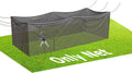 Batting Cage Net, UV-Stabilized HDPE, Black, 1-3/4' Square Mesh, Square-Hung, 1/4' Border Rope, Side Door – Baseball & Softball Netting – Sizes: 8x8x20ft,10x10x35ft,12x12x55ft, 12x14x70ft