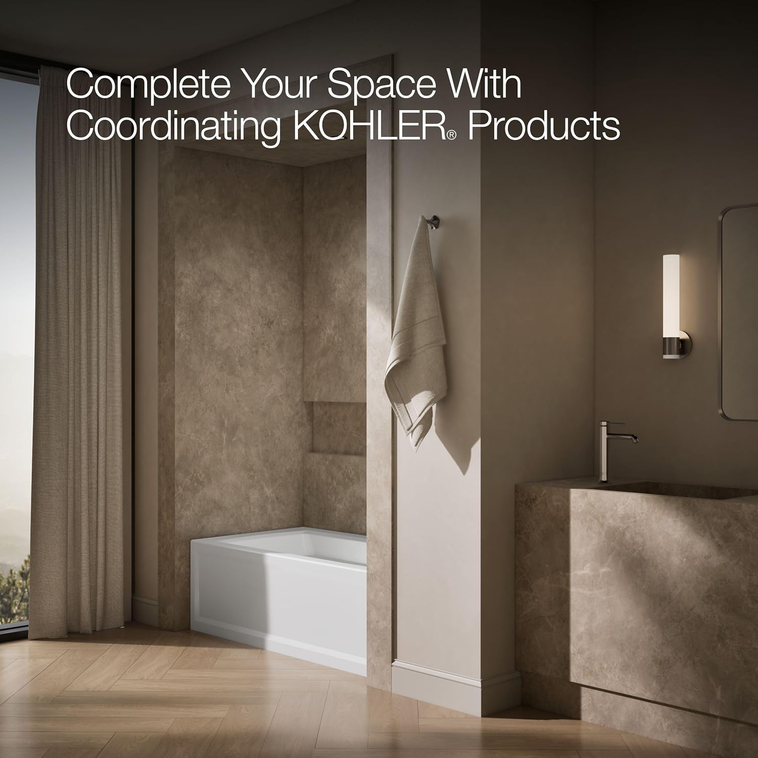 Kohler 1123-RA-0 Archer® 60' x 32' Alcove Bath, Right Drain, Acrylic, White