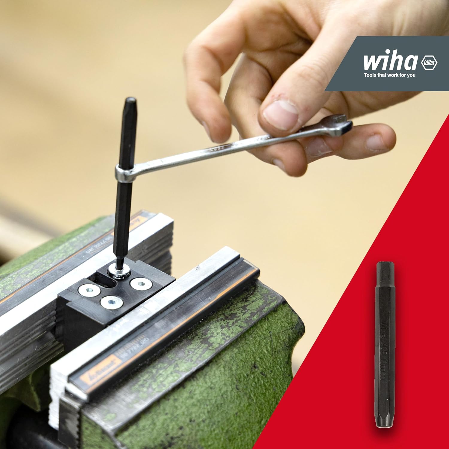 Wiha 03988 Hexagonal Screw Extractor Set 17 Pieces I Includes Twist Drill in Box I Savior for Round Turned or Torn Screws