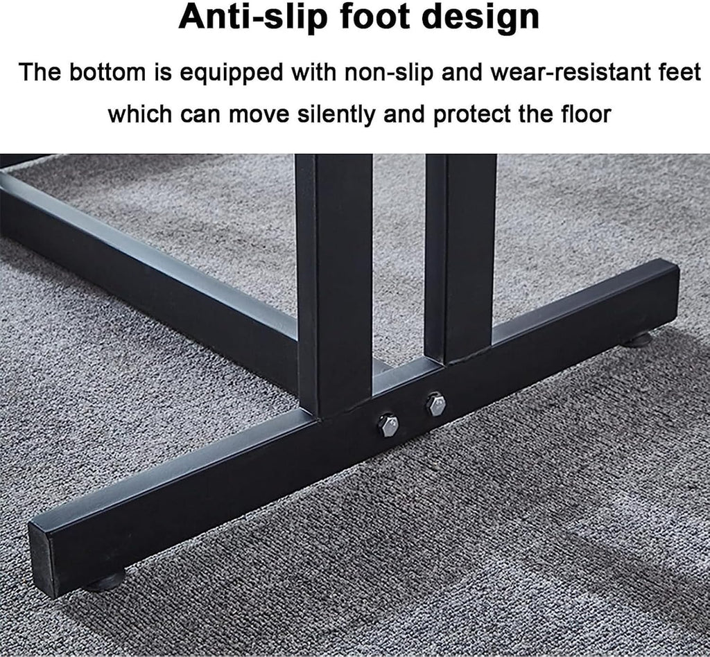 Floor Standing Metal Garment Rack - Heavy Duty Black 6 Way Rack, Adjustable Lifting Hanging Clothes Racks- Retail Display Clothes Shelves,Black