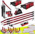 Drywall Finishing Set - LEVEL5 | Pro-Grade | 10/12' Flat Boxes, Corner Roller, 3'/3.5' Corner Finishers, 7' Corner Applicator, Handles, Compound Pump + Filler | Sheetrock Gyprock Wallboard | 4-622