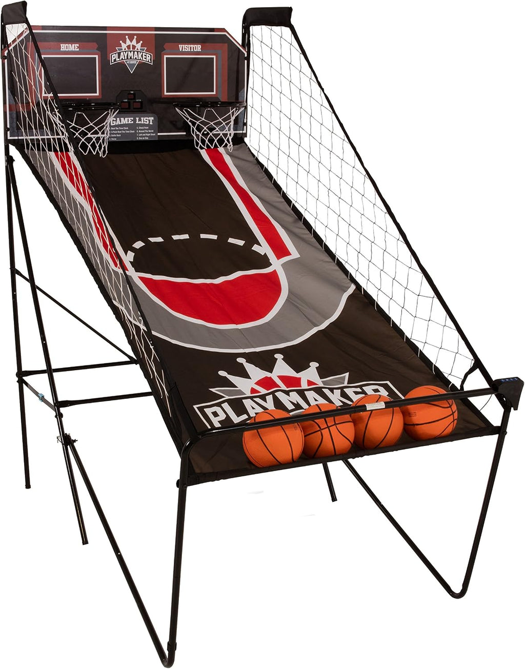 Triumph Playmaker Shootout Basketball Arcade Game – Electronic Scorer, LED Display, 8 Game Modes, 4 Balls, Pump & Quick Connect Frame – Fast-Paced Indoor Fun for Kids, Teens & Family Game Nights
