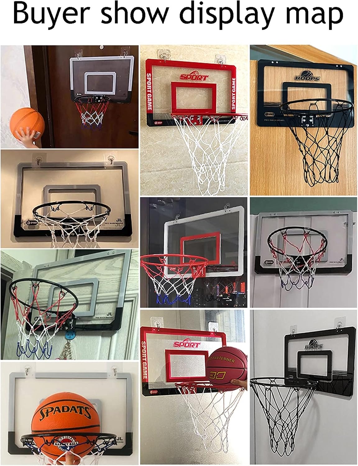Basketball Rim The Wall-Mounted Basketball Hoop Can Be Folded for Storage, Children's Mini Outdoor Basketball Board (Color : Red, Size : 59x40.5cm)