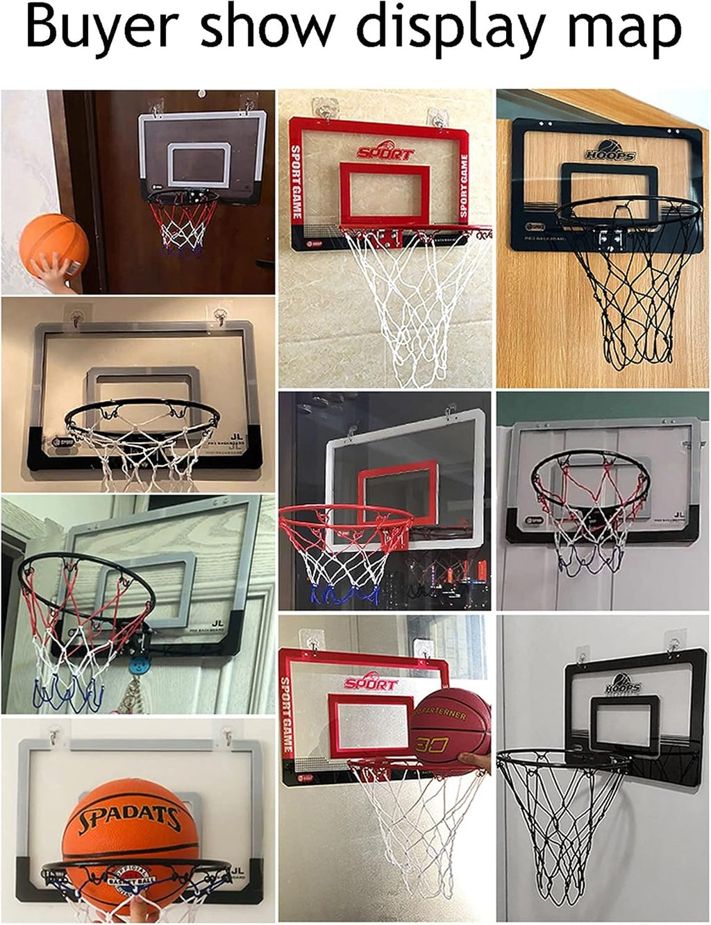 Basketball Rim The Wall-Mounted Basketball Hoop Can Be Folded for Storage, Children's Mini Outdoor Basketball Board (Color : Blue, Size : 45.5x30.5cm)