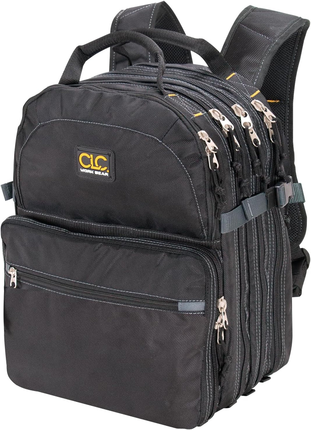 Custom Leathercraft 75-Pocket Tool Backpack and Klein 7-in-1 Impact Flip Socket Set with Nut Driver and Bit Holding