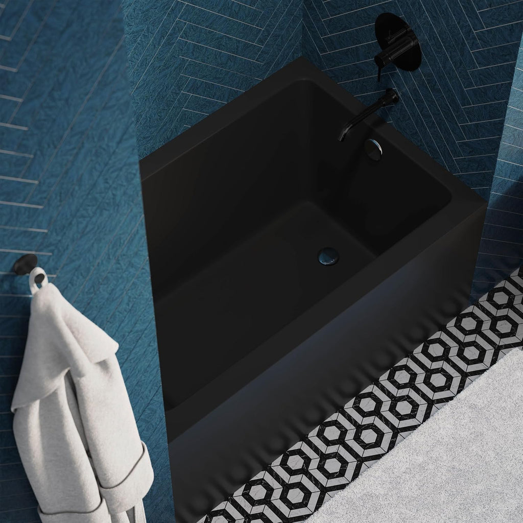 Lausanne 48' X 32' Right-Hand Drain Alcove Bathtub with Apron in Matte Black