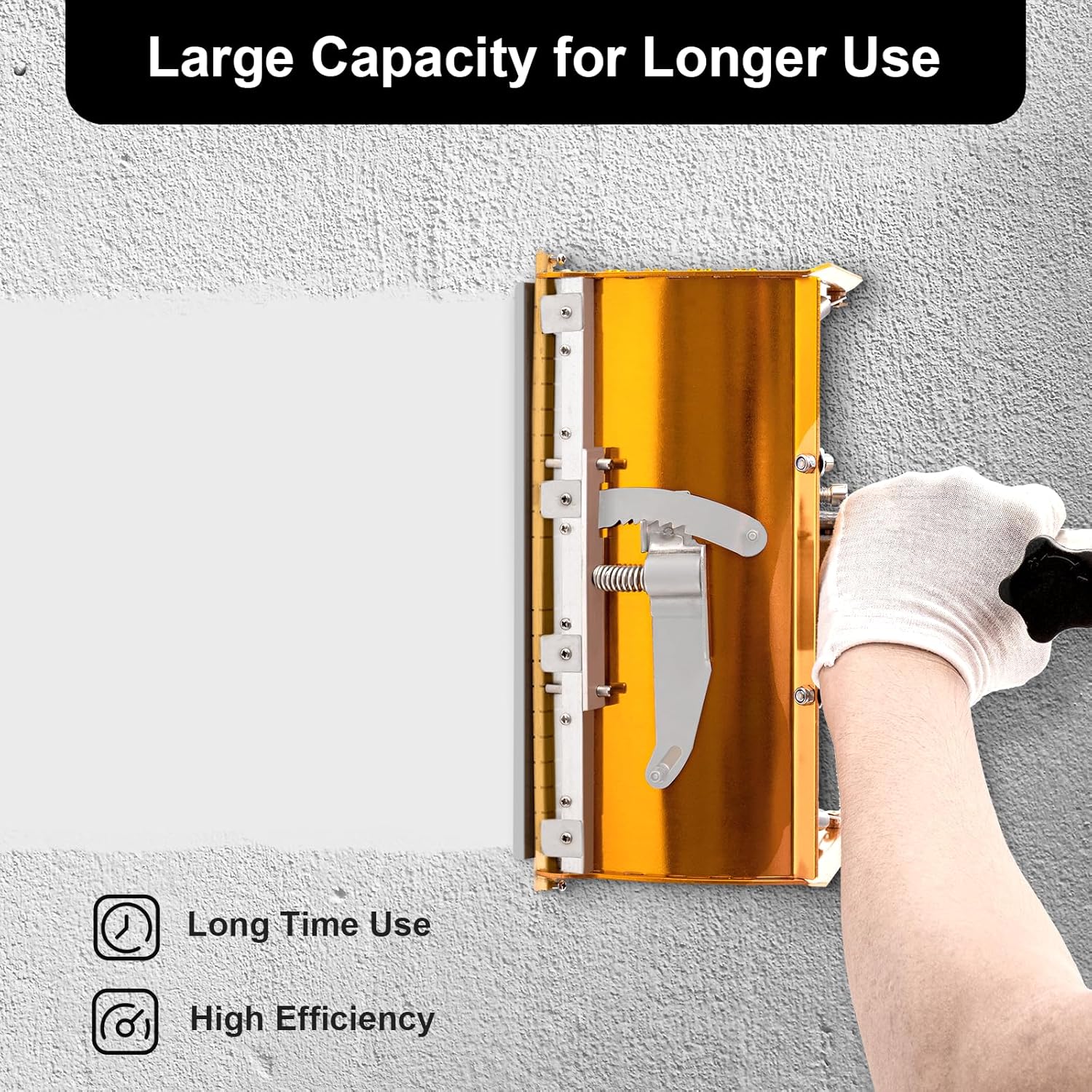 10' Drywall Flat Finishing Box Set with Extension Handle Adjustable Height 35'-59', Drywall Taping Tools Professional Aluminum Compound Mud Taping Tools for Plasterboard Wallboard Sheetrock