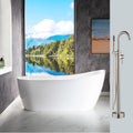 Woodbridge 67' Acrylic Bathtub Soaking Tub Brushed Nickel Freestanding F0001, BTA1508 +F000, B-0001 WITH Faucet II, Model: B-0001 /BTA1508 + F0001
