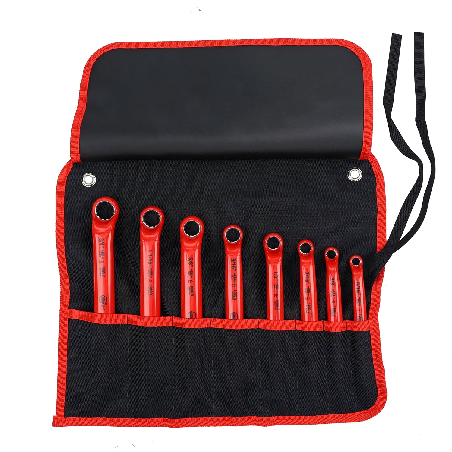 Wiha Tools Insul Box Wrench Set, 5/16' to 3/4', 8pcs., Multi, One Size (21096)
