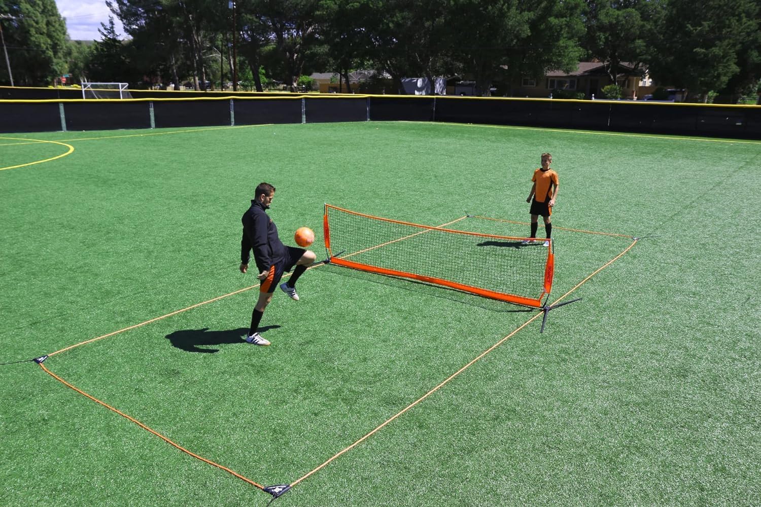 Bownet Soccer Goals for Backyard & Training – Portable Pop-Up Field Barrier Net with Sand Anchors & Travel Bag, Durable All-Weather Soccer Training Equipment