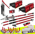 Drywall Finishing Set + Extension Handles - LEVEL5 | Pro-Grade | 10/12' Mega Flat Boxes, Corner Roller, 3' Corner Finisher, MiniShot, Pump | Sheetrock Gyprock Wallboard | 4-669