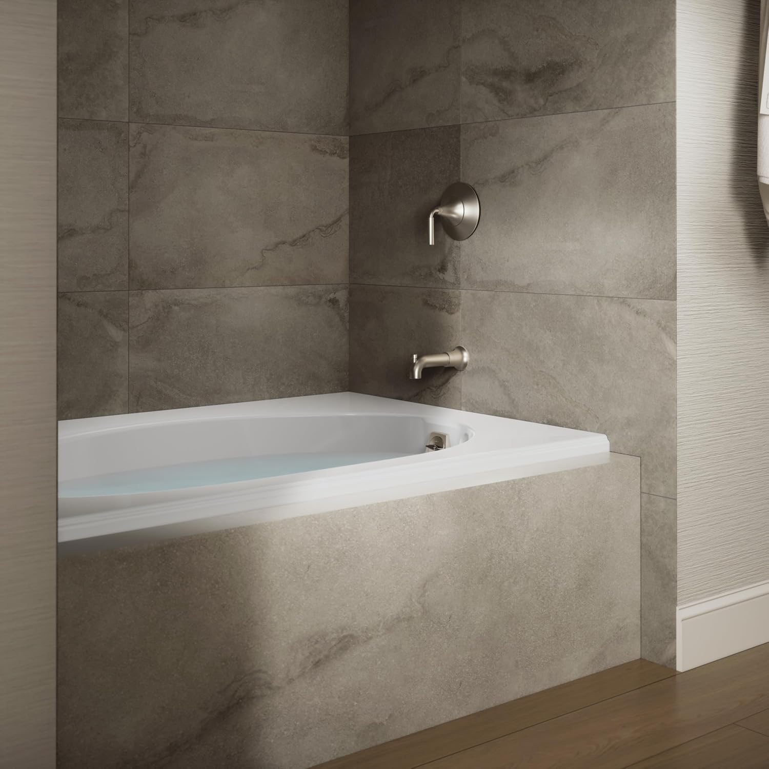 Kohler K-1113-R-0 5 ft. Drop-In Acrylic Soaking Bathtub w/Right Hand Drain White