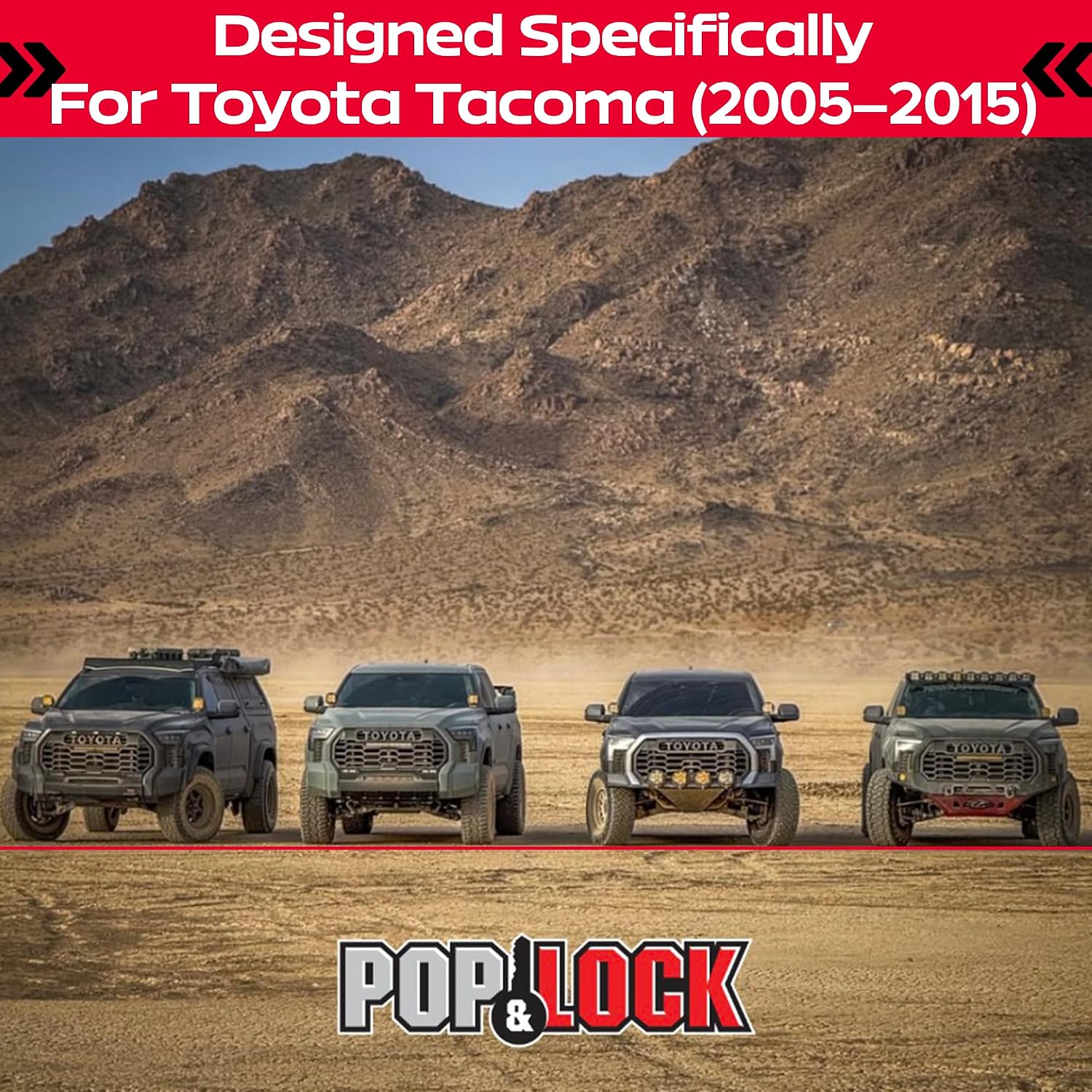 Pop & Lock PL5412 Toyota Tacoma Tailgate Lock 2005–2015 – Manual Anti-Theft Tailgate Lock, Bolt Codeable, Easy Install (Blue Ribbon Metallic)