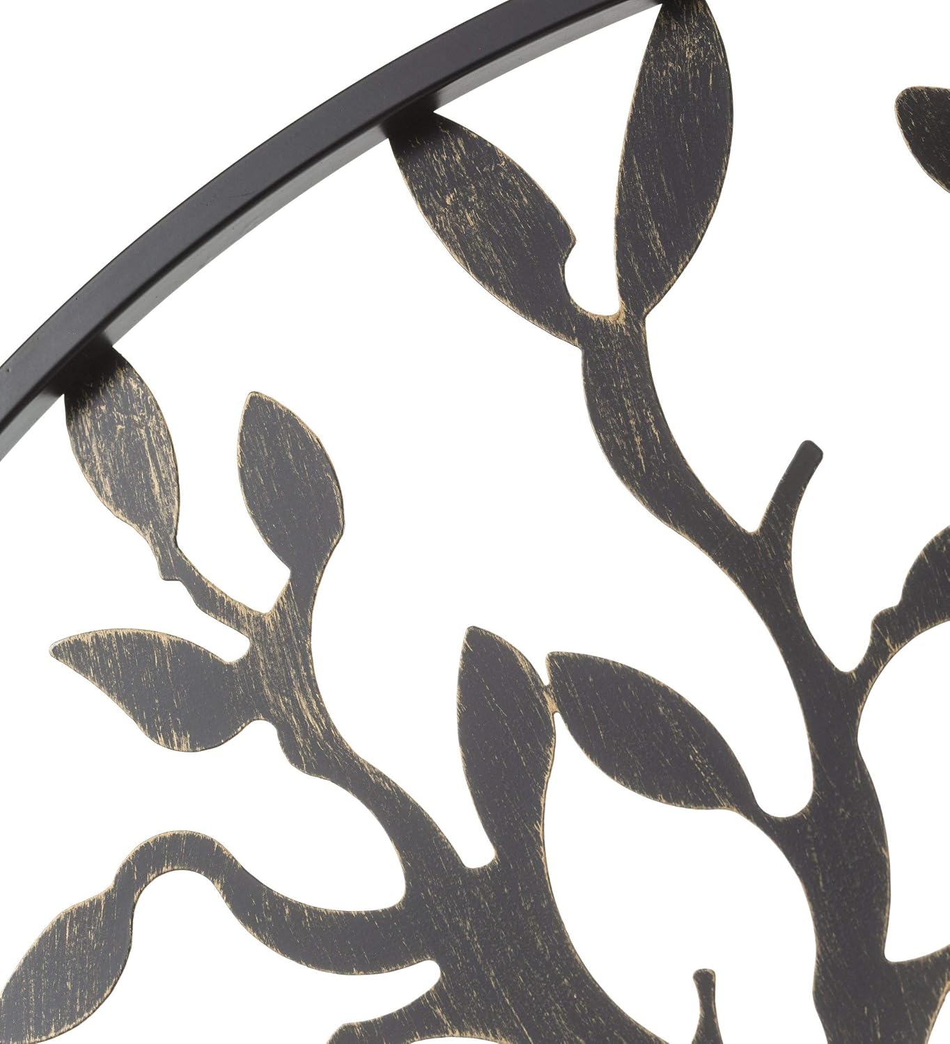 Plow & Hearth Arched Tree of Life Garden Gate | Laser-Cut Design | Metal | Black/Bronze Finish | Versatile | 36' W x 1¼'D x 36' H | Latch Closure