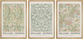 wall26 Framed Canvas Print Wall Art Set William Morris Flower Pattern Tapestries Nature Floral Illustrations Fine Art Decorative Botanical Rustic for Living Room, Bedroom, Office - 24'x36'x3 Natural