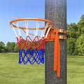Wall Mounted Basketball Hoop for Kids & Adults, Portable Outdoor Basketball Goal Set with 2 Straps, 45cm Rim, Ideal for Tree or Pole Installation