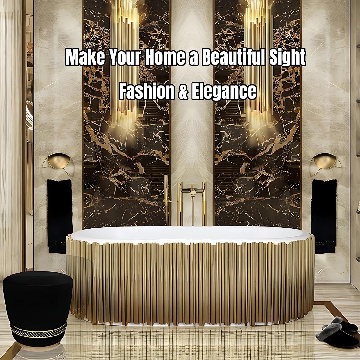 67' Edeyeu Freestanding Bathtub - Artistic Metal & Luxury Soaking Tub, Extra Deep Solid Surface Bathtub, Ergonomic Free Standing Design For Modern Spa-Style Bathrooms Style A