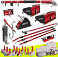 Full Taping/Finishing Set - High Capacity Boxes + Std Handles - LEVEL5 | Auto Taper, 7'/10' MEGA Boxes, 3' Angle Head, 7' Corner Applicator Box, Corner Roller, Std Handles, Pump, Gooseneck | 4-610