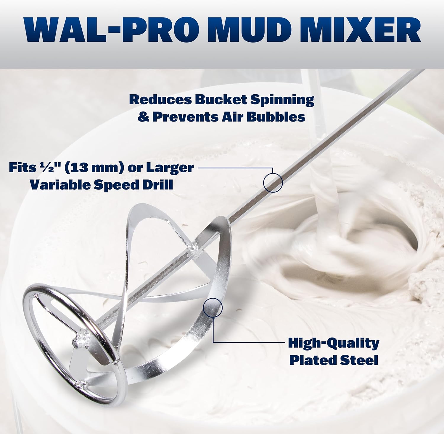 WAL-BOARD TOOLS Deluxe Drywall Finishing Tool Kit, Mud Pan, MultiTool, Taping Knife, Bucket Scoop, Saw, Mud Mixer, DTKFNSH2