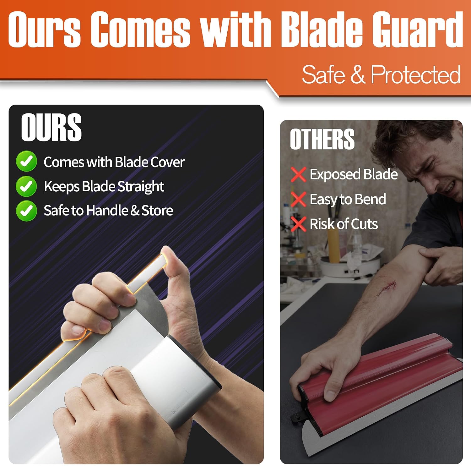 Professional Drywall Skimming Blade Kit (12', 16', 24', 32' & 40'), Stainless Steel Wall Finishing Tools with Extension Pole, Roller & Putty Knife, Lightweight Set with Carrying Case