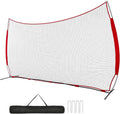 16x10FT Sports Barrier Net, Barricade Backstop Net with Upgrade Steel Frame, Protective Net for Baseball, Lacrosse, Soccer, Basketball & More