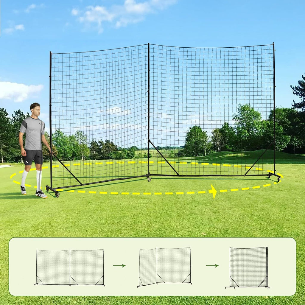 Ball Stop System - Soccer Backstop Net, Heavy Duty, High Impact, Practice Barrier