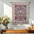 ORIMONY William Morris Strawberry Thief Tapestry - Vintage Floral Bird Art, Medieval Jacquard Woven Tapestry Wall Hanging for Living Room & Bedroom Size 27'x35' (Red)
