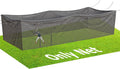 Batting Cage Net, UV-Stabilized HDPE, Black, 1-3/4' Square Mesh, Square-Hung, 1/4' Border Rope, Side Door – Baseball & Softball Netting – Sizes: 8x8x20ft,10x10x35ft,12x12x55ft, 12x14x70ft