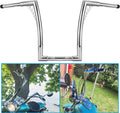 WSays 14' Rise Ape Hangers HandleBar 1-1/4' Diameter Compatible with Harley Sportster XL 883 1200 Softail Dyna Road King 1994-2022 and Road Glide 1998-2013 Model, Chrome