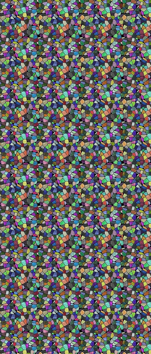 Windowpix 36 x 84 Multi-Colored Victorian Pattern Window Film Static Cling Film UV Filtering Energy Saving