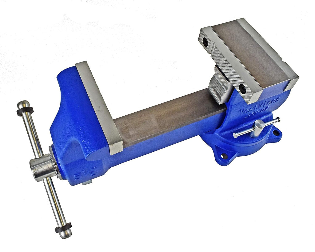 Yost Vises 880-D2 Reversible Combination Vise System | 8 Inch Jaw Width Heavy-Duty Utility Pipe and Bench Vise |Jaw Opens 12.5 Inches when Reversed | Swivel Base | Made with Ductile Iron Castings