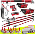 Full Drywall Taping and Finishing Set - LEVEL5 | Automatic Taper, 10'/12' Flat Boxes, 3'/3.5' Angle Heads, MiniShot, Corner Roller, Standard Handles, Pump, Gooseneck | 4-680