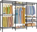 VIPEK V5 Plus Large Portable Closet Rack Freestanding Wardrobe Closet, Multi-Functional Clothes Rack Heavy Duty Metal Clothing Rack for Hanging Clothes, 85.4' L x 15.7' W x 76.4' H, Black