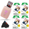Fujifilm Instax Mini Link 3 Smartphone Printer with Instax Mini Films and Free Bonus Microfiber Cleaning Cloth... (Rose Pink, 4 x Twin Pack (80 Sheets))