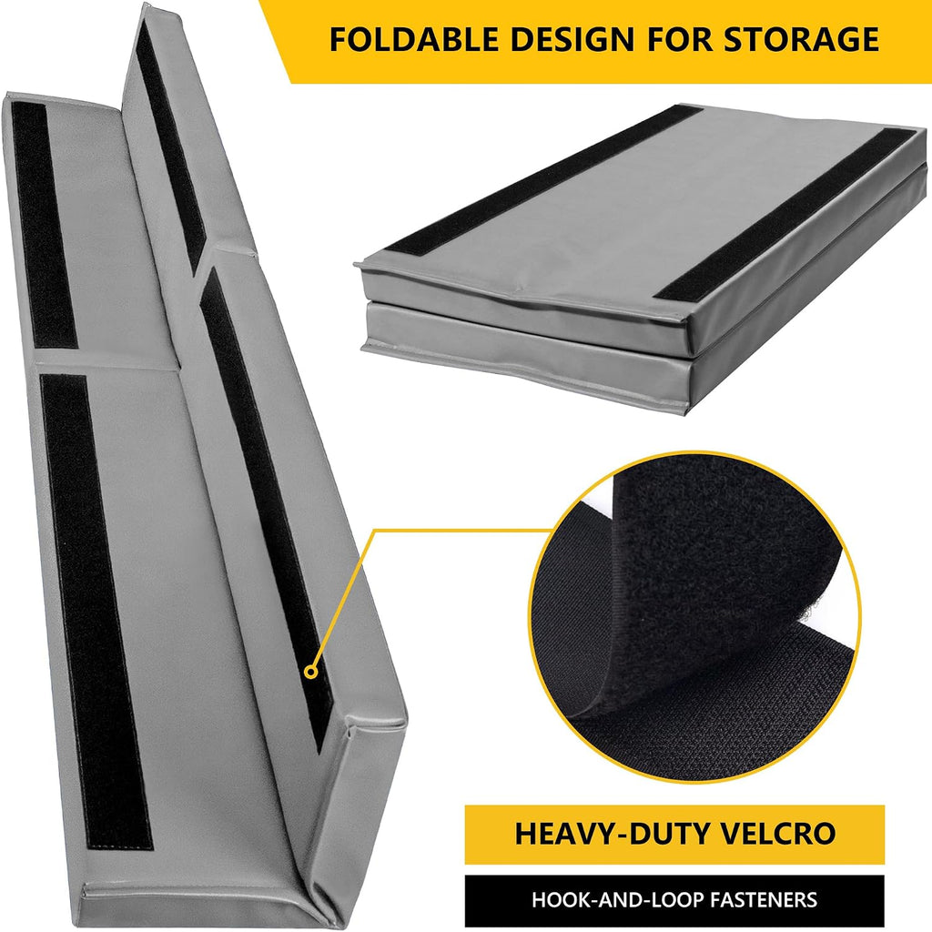 Wall Corner Guards & Edge Protector, Heavy Duty Wall Corner Protective Safety Padding, All-Weather 2 Sides Corner Pad for Gyms, Basketball Court, Playrooms, Garages,etc. (Gray, 5FT Tall 6in Sides)