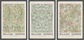 wall26 Framed Canvas Print Wall Art Set William Morris Flower Pattern Tapestries Nature Floral Illustrations Fine Art Decorative Botanical Rustic for Living Room, Bedroom, Office - 24'x36'x3 Black
