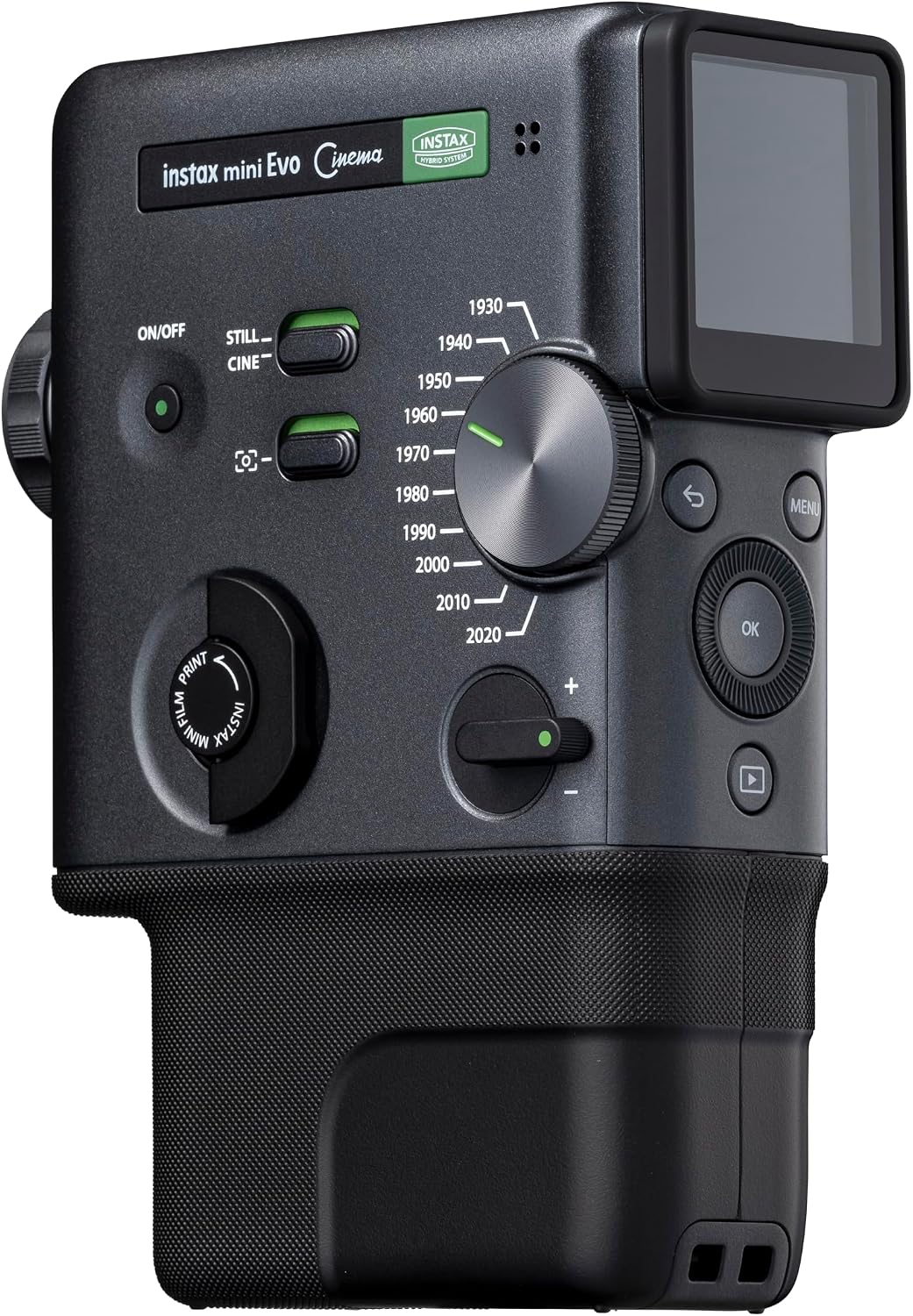 FUJIFILM instax mini Evo Cinema Hybrid Instant Camera, Black