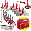 CONTRACTOR'S HAND TOOL SET W/BAG - Welded Joint, Taping, & Specialty Knives, Mixer, Jab Saw, Mud Pan + Free Bag | 5-683