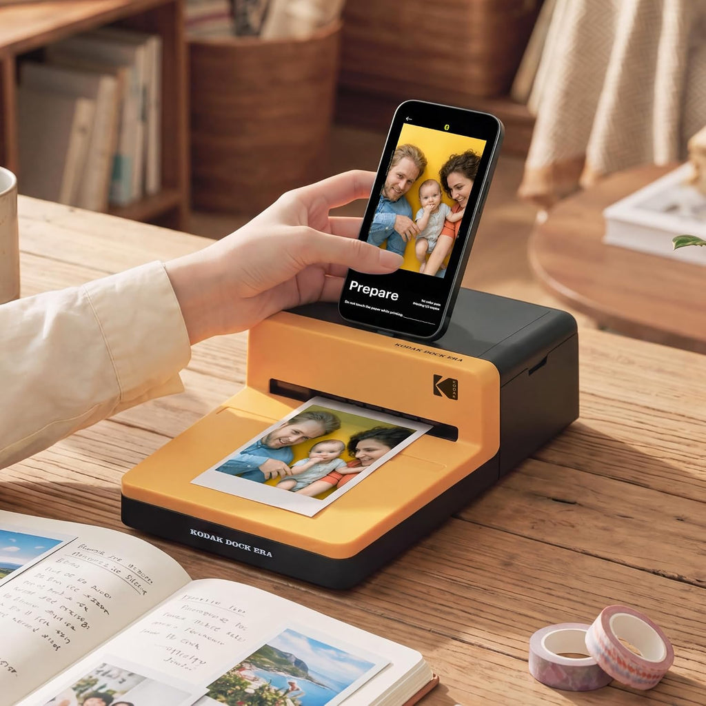 KODAK Dock Era 4x6'' Desktop Photo Printer, 50 Sheets, Docking & Bluetooth Smartphone Printer for iPhone & Android, Instant Color Prints, 4PASS Dye Sublimation