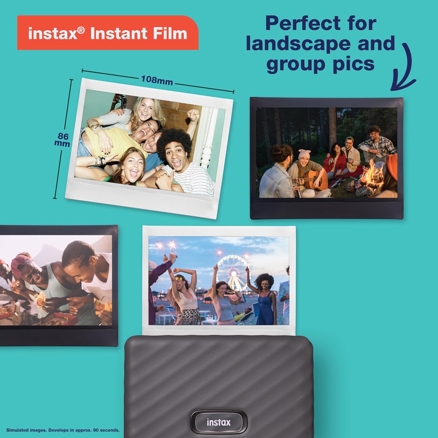 Fujifilm Instax Link Wide Printer - Ash White