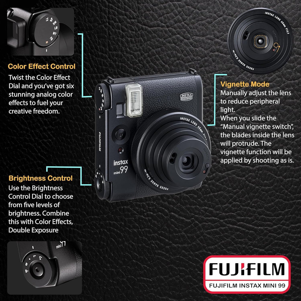 Fujifilm Instax Mini 99 Instant Film Camera (Black) (Camera + 2 Film (40 Exposure))