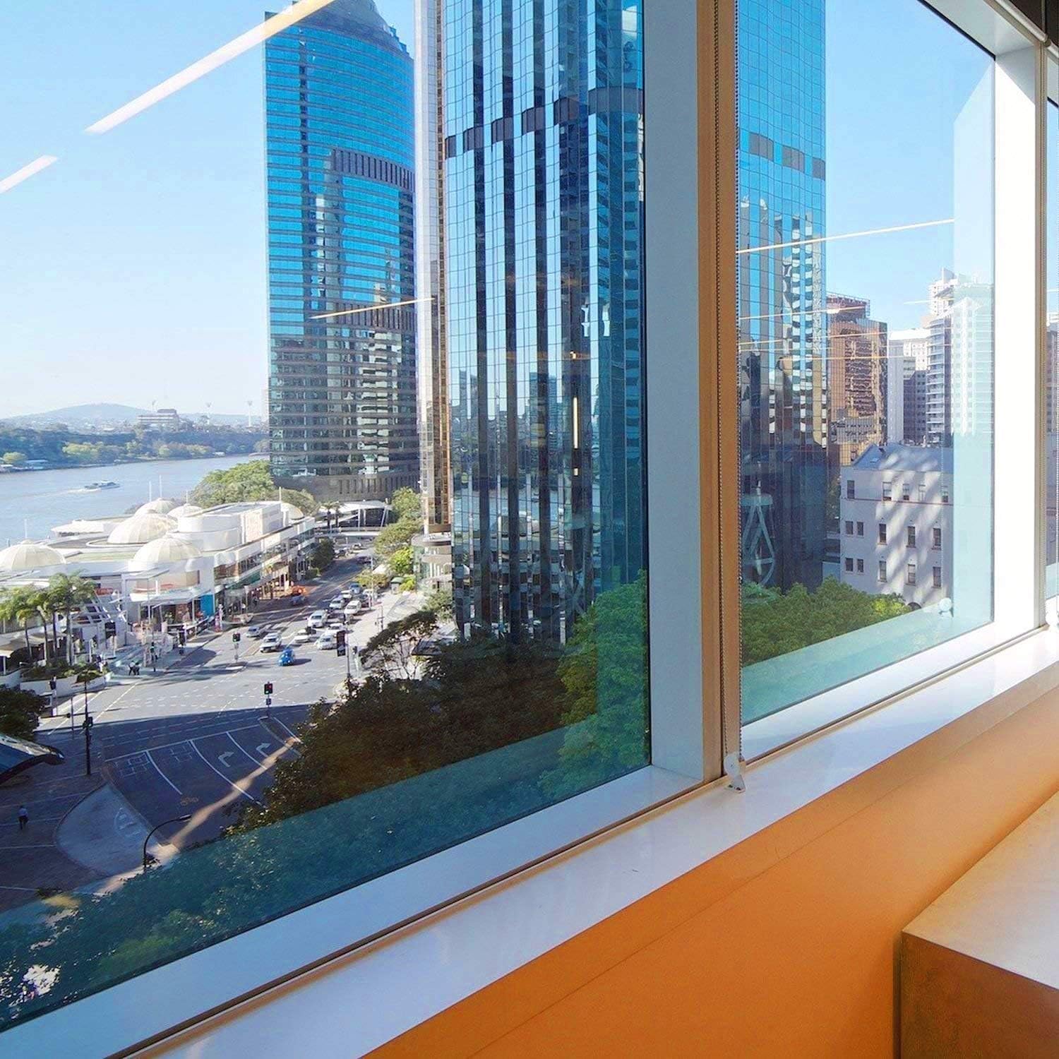 SW Window Film Daytime Privacy Protection One Way Mirror Reflective Adhesive Window Tint Heat Control Anti UV Window Glass Film, 60Inch x 33Feet, Blue Silver
