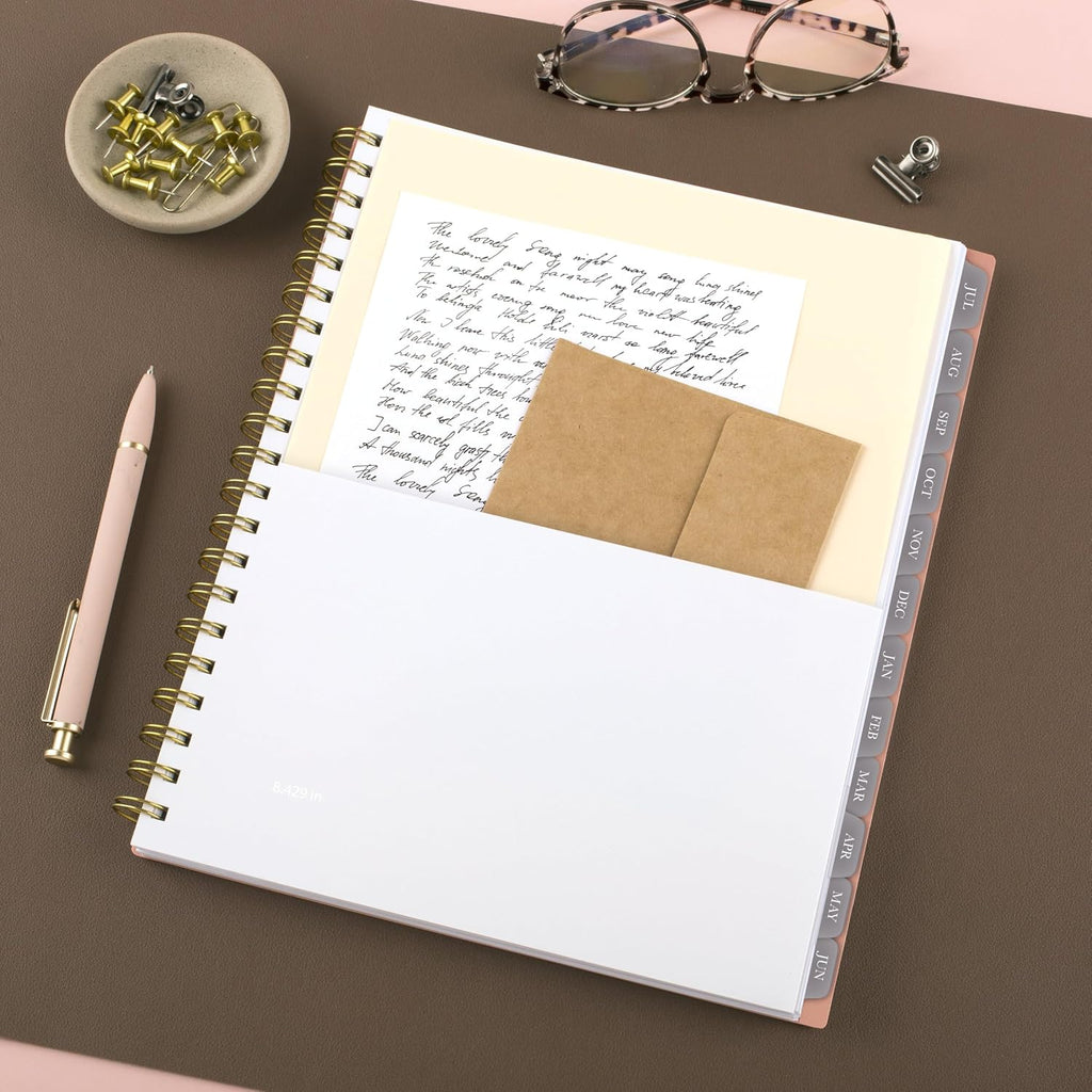 Mead Planner 2026-2027 Weekly & Monthly Academic 15-Month April-June, 8-1/2' x 11', Flower Patch (1804-905A) (Pack of 12)