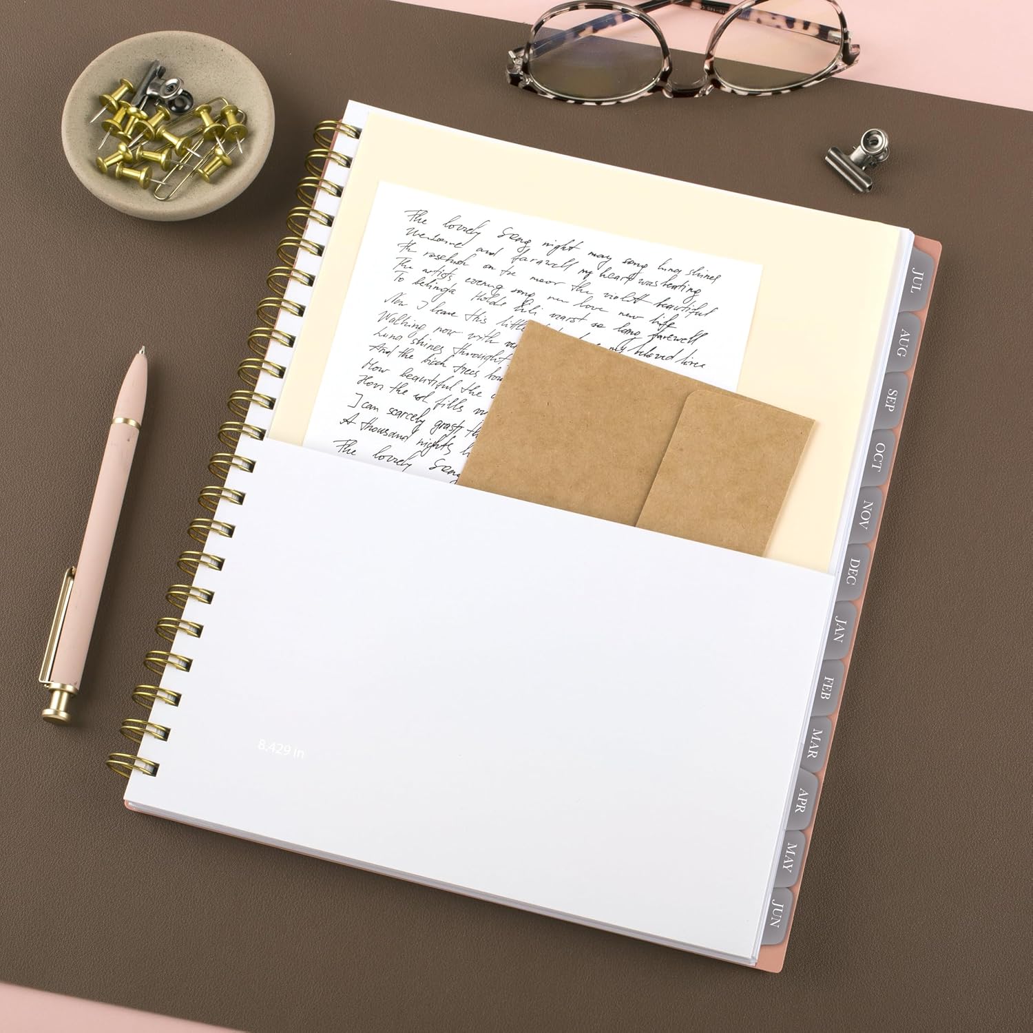 Mead Planner 2026-2027 Weekly & Monthly Academic 15-Month April-June, 8-1/2' x 11', Flower Patch (1804-905A) (Pack of 12)