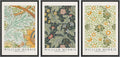wall26 Framed Canvas Print Wall Art Set William Morris Flower Tapestry Posters Nature Wilderness Illustrations Modern Art Decorative Floral Botanical Minimal Calm for Bedroom - 16'x24'x3 Black