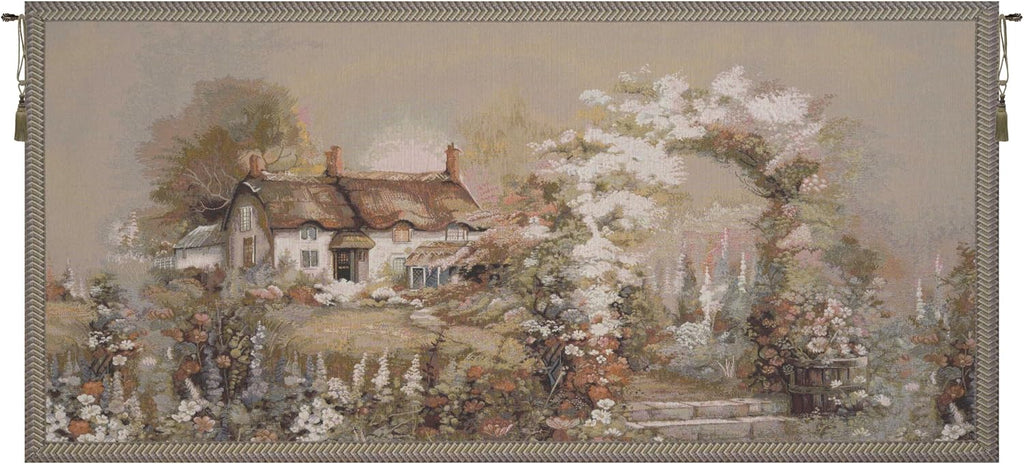 Charlotte Home Furnishings Inc Tapestry Wall Hanging, 27 x 51 Inch Garden of Eden Wall Art, Jacquard Woven Boho Tapestry, Cotton Wall Tapestry for Bedroom, Living Room & Home Decor, European Soft Cotton Fabric