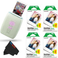 Fujifilm Instax Mini Link 3 Smartphone Printer with Instax Mini Films and Free Bonus Microfiber Cleaning Cloth... (Sage Green, 4 x Twin Pack (80 Sheets))