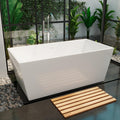 DreamLine Allure 66 7/8 inch L x 31 1/2 inch W x 22 7/8 inch H Freestanding Acrylic Bathtub with Chrome Drain