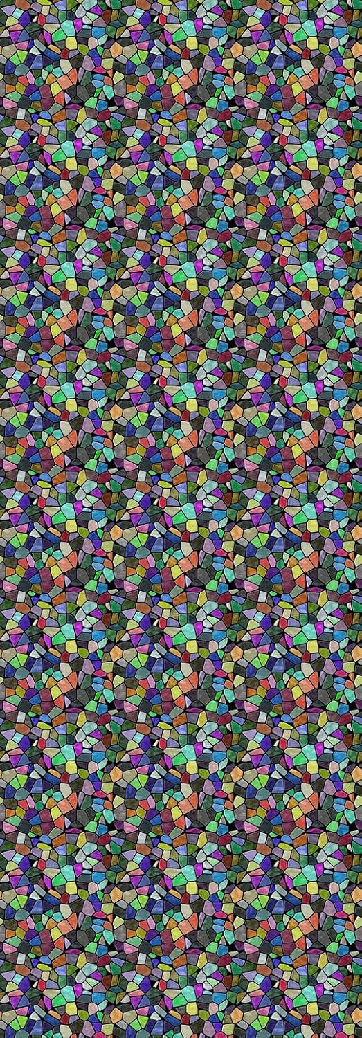 Windowpix 30 x 86 Multi-Colored Victorian Pattern Window Film Static Cling Film UV Filtering Energy Saving